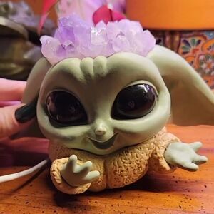 Amethyst crystal Grogu‎ light Baby Yoda Decor Night Light